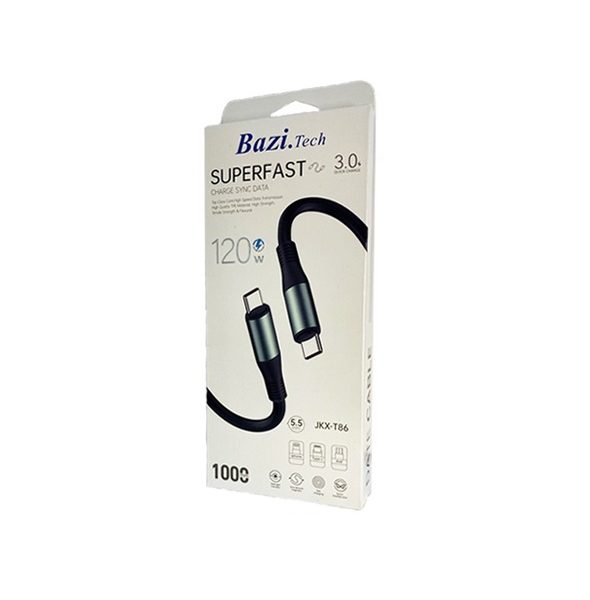 کابل شارژ و انتقال داده USB به Type-C برند Bazi.Tech